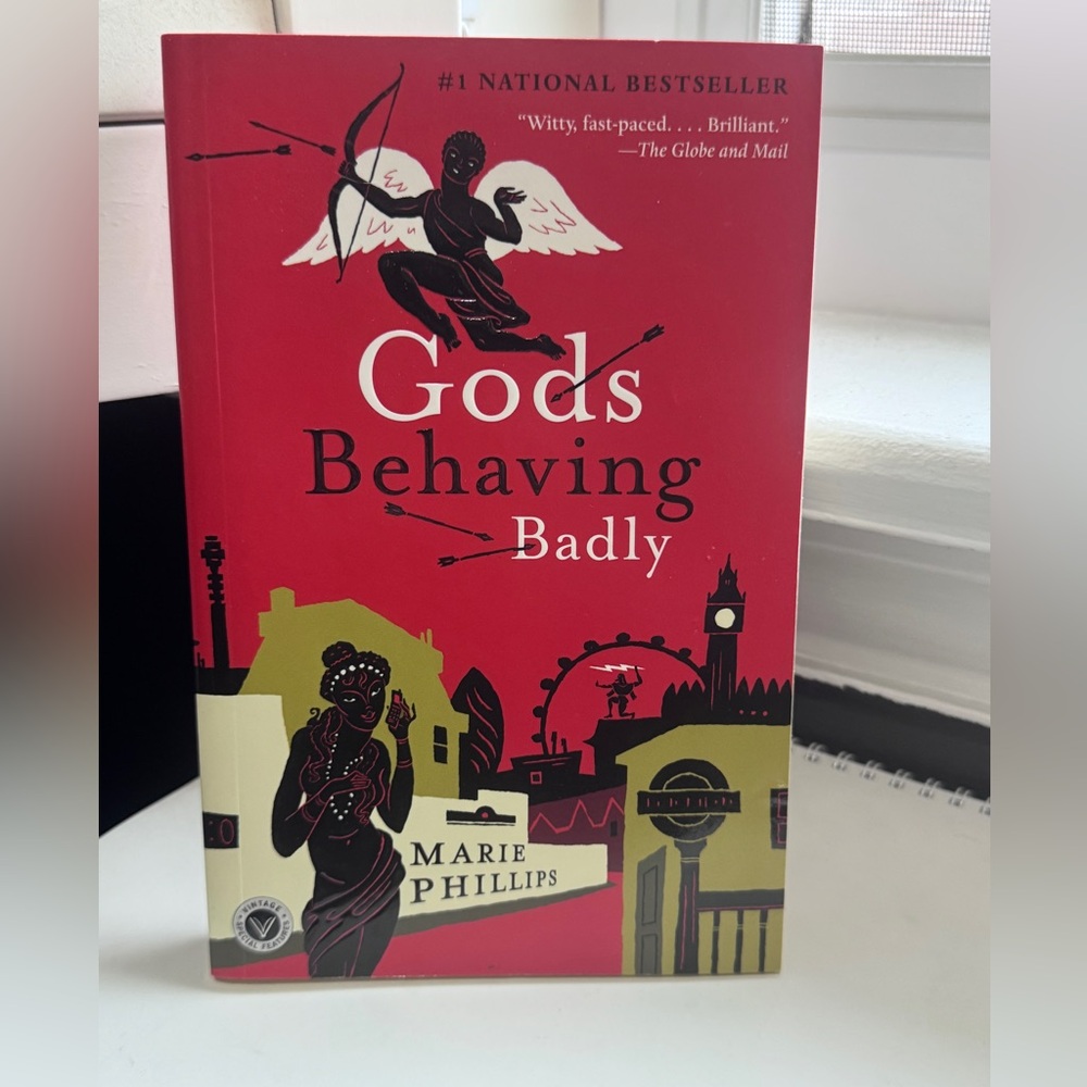📚✨ Gods Behaving Badly by Marie Phillips — Vintage Trade Paperback ✨📚